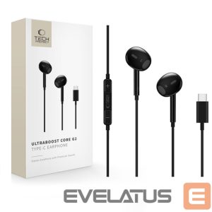 Kitos prekės Tech-Protect  Tech-Protect Ultraboost Core G2 USB-C Headphones - Black 