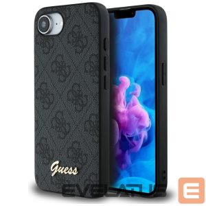 Kitos prekės Guess  Guess 4G Script Logo MagSafe case for iPhone 16e - black 