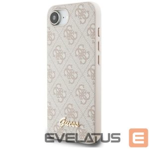 Kitos prekės Guess  Guess 4G Script Logo MagSafe iPhone 16e Case - Pink 