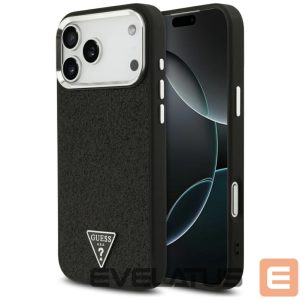 Kitos prekės Guess  Guess Glitter Triangle Logo MagSafe Case for iPhone 17 Pro Max - Black 