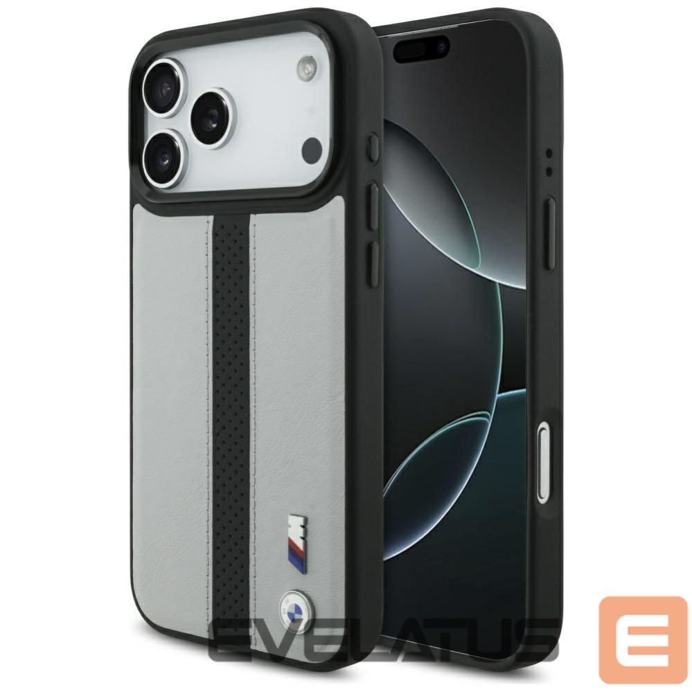 Kitos prekės BMW BMW M Perforated Stripe Logo MagSafe Case for iPhone 17 Pro Max - Gray