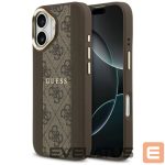 Kitos prekės Guess  Guess 4G Stripe MagSafe case for iPhone 17 - brown 