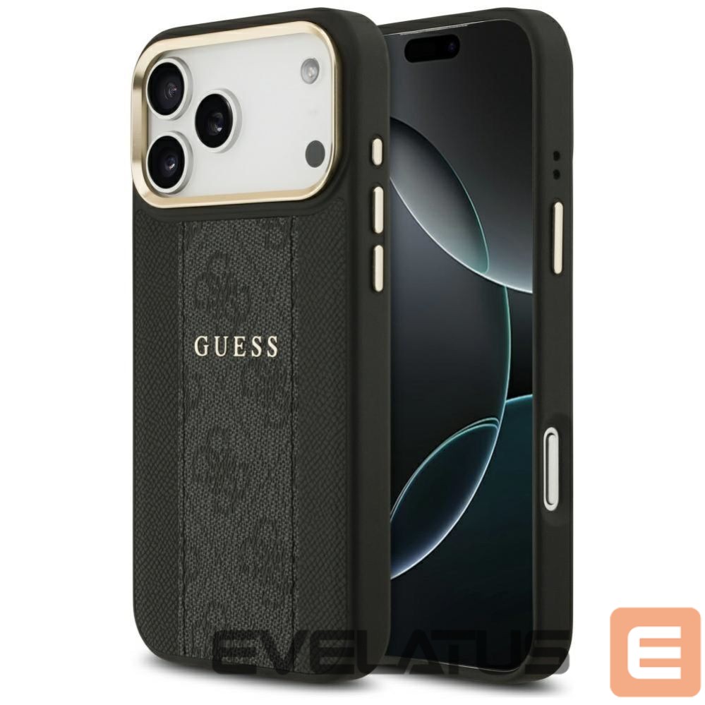 Kitos prekės Guess Guess 4G Stripe MagSafe case for iPhone 17 Pro Max - black