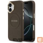 Kitos prekės Guess  Guess Peony Hot Stamp MagSafe Case for iPhone 17 - Brown 