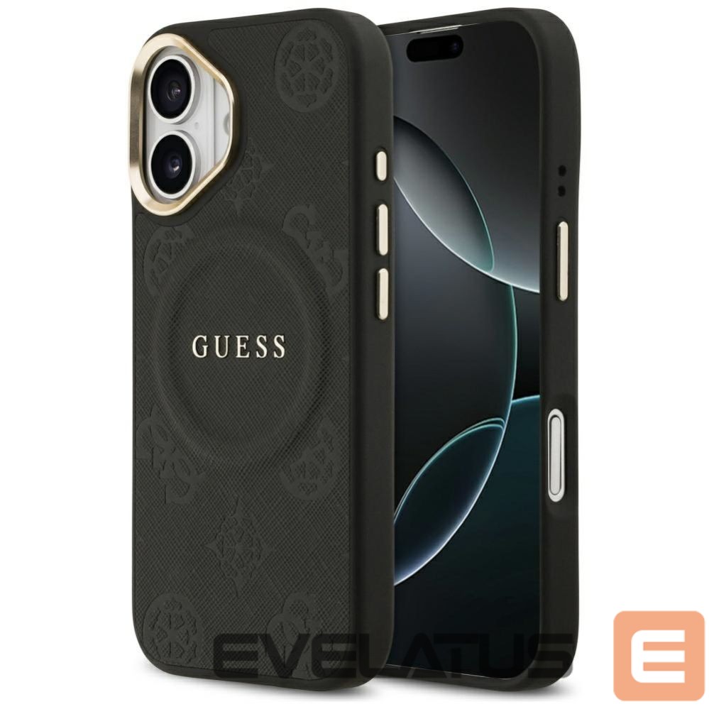 Kitos prekės Guess Guess Peony Hot Stamp MagSafe Case for iPhone 17 - Black