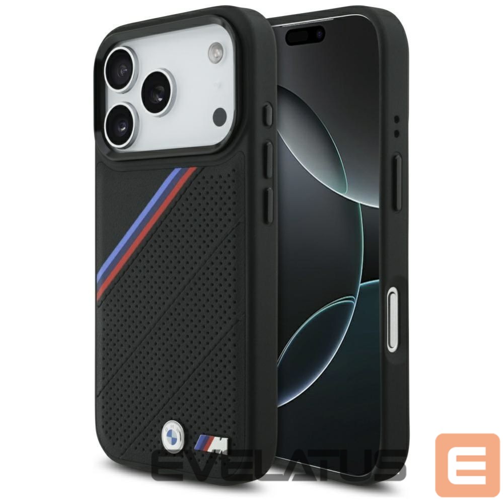 Kitos prekės BMW BMW M Tricolor Metal Logo MagSafe Case for iPhone 17 Pro - Black