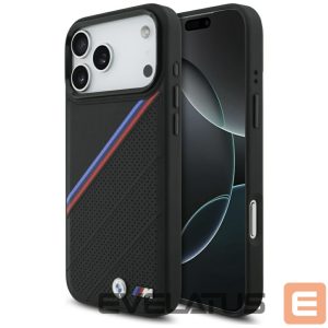 Kitos prekės BMW  BMW M Tricolor Metal Logo MagSafe Case for iPhone 17 Pro Max - Black 