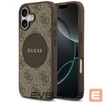 Kitos prekės Guess  Guess 4G Circle Classic Logo MagSafe case for iPhone 17 - brown 