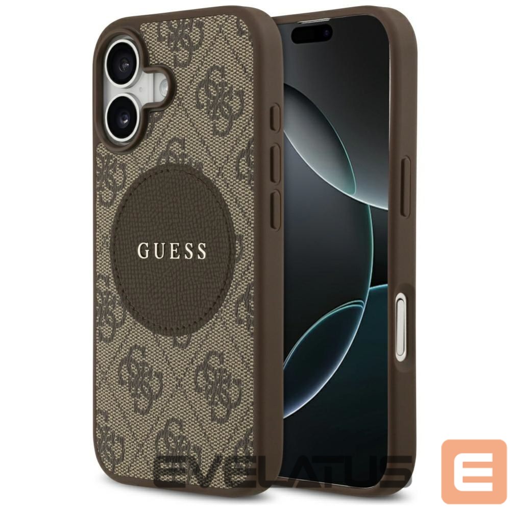 Kitos prekės Guess Guess 4G Circle Classic Logo MagSafe case for iPhone 17 - brown