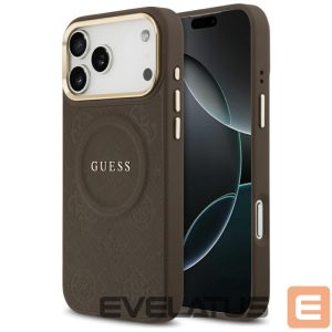 Kitos prekės Guess  Guess Peony Hot Stamp MagSafe Case for iPhone 17 Pro Max - Brown 