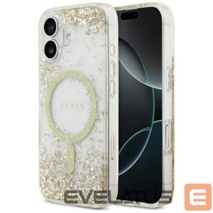 Kitos prekės Guess  Guess Resin Bottom Glitter MagSafe case for iPhone 17 - gold 