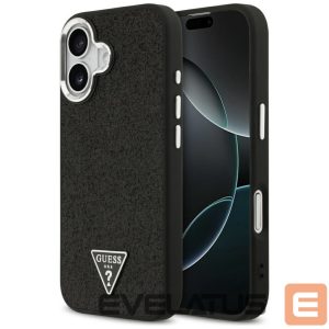 Kitos prekės Guess  Guess Glitter Triangle Logo MagSafe Case for iPhone 17 - Black 