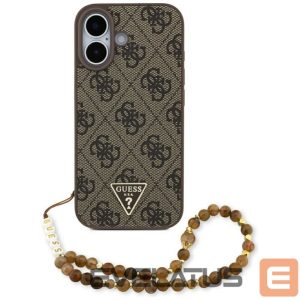 Kitos prekės Guess  Guess 4G Strap Triangle Logo MagSafe case for iPhone 17 - brown 