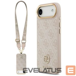 Kitos prekės Guess  Guess 4G Strass Logo & Big Strap Metal Buttons MagSafe Case for iPhone Air - Pink 