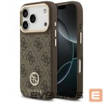 Kitos prekės Guess  Guess 4G Strass Logo MagSafe case for iPhone 17 Pro - brown 