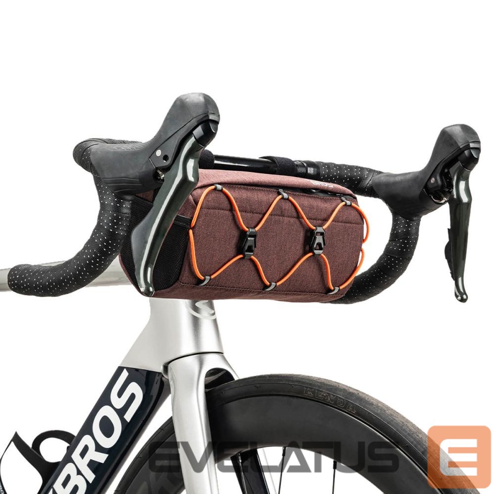 Kitos prekės Rockbros Rockbros 30110054003 Handlebar Bicycle Bag 2.2L - Brown