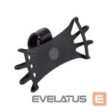 Automatinis laikiklis Hurtel  Swivel silicone bike holder with replaceable head - black 