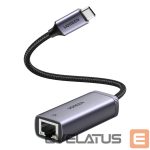 Kitas telefono priedas Ugreen  Ugreen external USB Type C network adapter - RJ45 1Gbps (1000Mbps) gray (40322 CM483) 