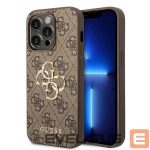 Nugarėlės dėklai Guess  Guess GUHCP15X4GMGBR iPhone 15 Pro Max 6.7" brown/brown hardcase 4G Big Metal Logo 