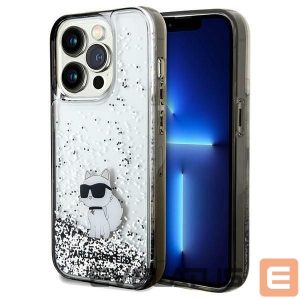 Nugarėlės dėklai Karl Lagerfeld  Karl Lagerfeld Liquid Glitter Choupette case for iPhone 14 Pro Max - transparent 