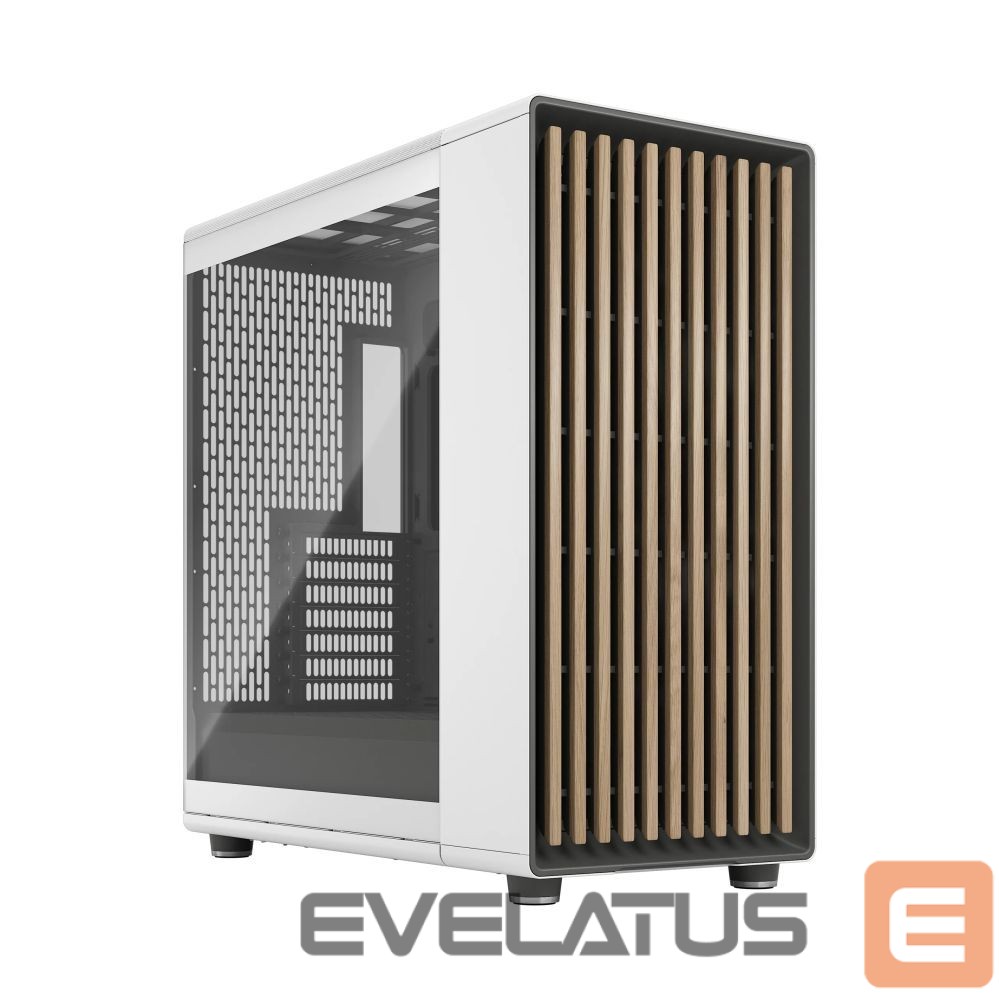 Kompiuterio dėžė Fractal Design Computer Case | North XL | Chalk White TG Clear | ATX | Power supply included No