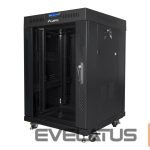 Serveriai Lanberg  Rack cabinet 19" free-standing 15U/600x600 (flat pack) with glass door lCD V2, black | 