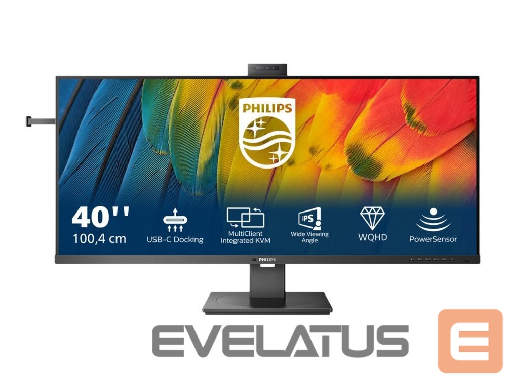 Monitoriai Philips Business Monitor 40B1U5601H/00 40 " IPS 3440 x 1440 pixels 21:9 4 ms 300 cd/m² Black 100 Hz