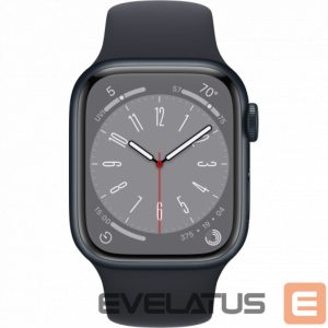 Išmanusis laikrodis Apple  Watch Series 8 GPS 41mm Midnight Aluminium Case with Midnight Sport Band - Regular Midnight Aluminium