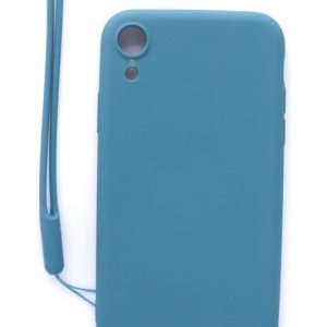 Nugarėlės dėklai Evelatus Apple iPhone XR Soft Touch Silicone Case with Strap Blue