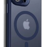 Nugarėlės dėklai Evelatus Apple iPhone 14 Pro Hybird Case Whith Magsafe and Camera Protection PC+TPU Blue