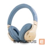 Belaidės ausinės Guess  PU Leather 4G Script Logo BT5.3 Stereo Headphone Blue