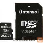 Kitas kompiuterio priedas Intenso  MEMORY MICRO SDXC 256GB UHS-I/W/ADAPTER 3423492 