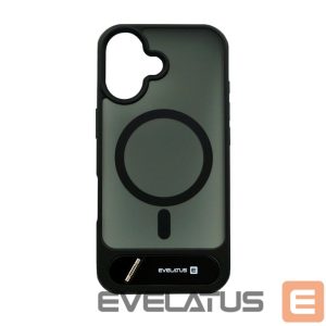 Nugarėlės dėklai Evelatus Apple iPhone 17 Rubber Coated MagSafe With Stand Case Black