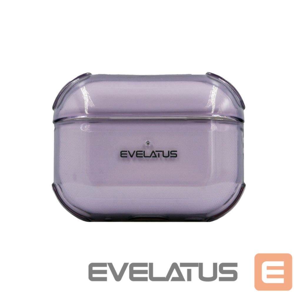 Dėklai ausinėms Evelatus Apple AirPods Pro 2 TPU Protective Case Transparent Purple