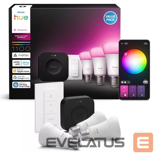 LED lemputė Philips Hue WCA A60 E27 3KIT sw Pro EU |