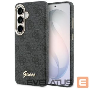 Universalus knygutės dėklas Guess Samsung Galaxy S26 PU 4G Script Metal Logo With MagSafe Case Black