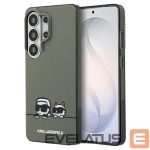 Universalus knygutės dėklas Karl Lagerfeld Samsung Galaxy S26 Ultra IML Peekaboo Karl&Choupette With MagSafe Case Green
