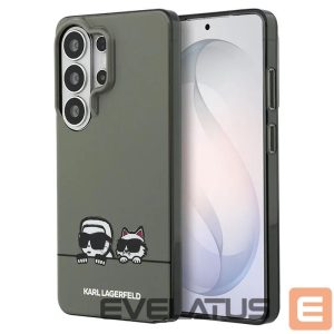 Universalus knygutės dėklas Karl Lagerfeld Samsung Galaxy S26 Ultra IML Peekaboo Karl&Choupette With MagSafe Case Green