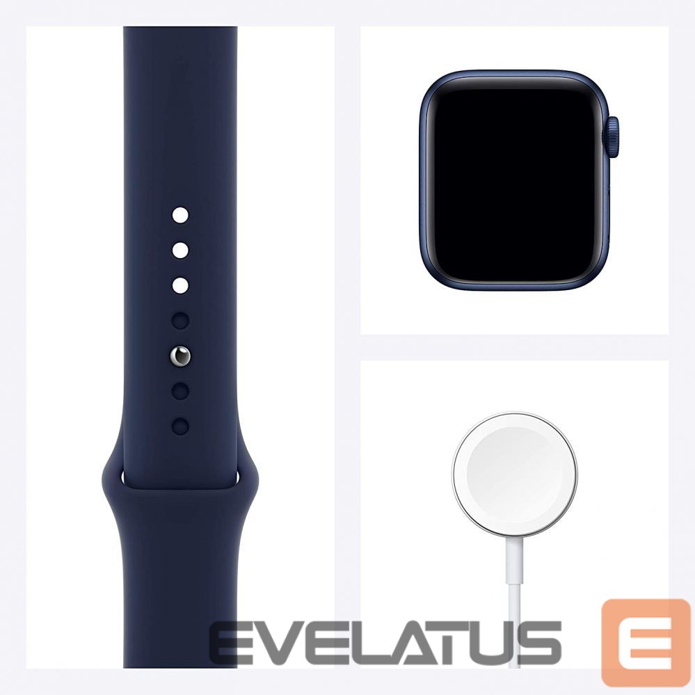 Išmanusis laikrodis Apple Watch Series 6 GPS, 40mm Aluminium Case with Deep navy Sport Band Blue