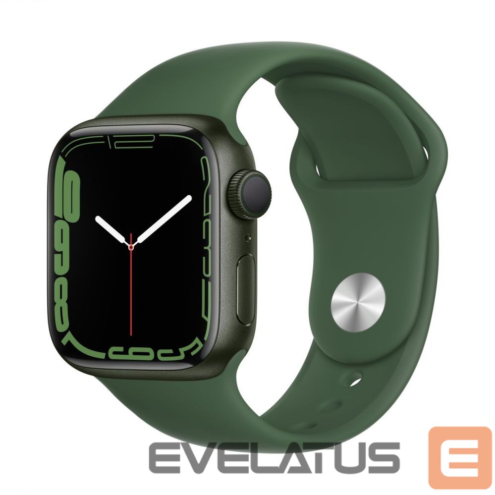 Išmanusis laikrodis Apple Watch Series 7 GPS, 41mm Green Aluminium Case with Sport Band - Regular Clover