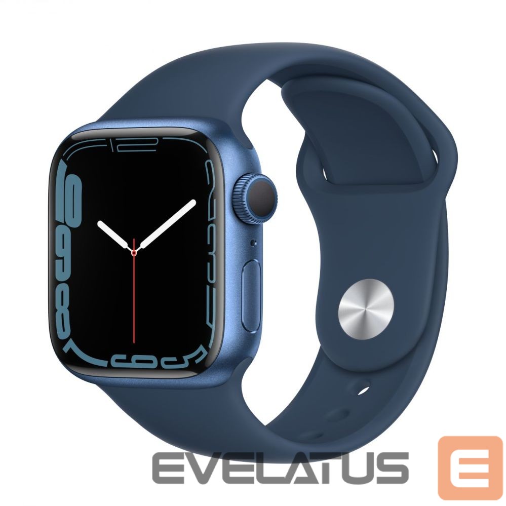 Išmanusis laikrodis Apple Watch Series 7 GPS, 41mm Blue Aluminium Case with Sport Band - Regular Abyss Blue