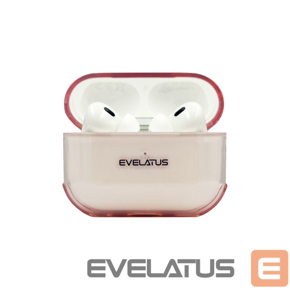 Dėklai ausinėms Evelatus Apple AirPods Pro 2 TPU Protective Case Transparent Pink