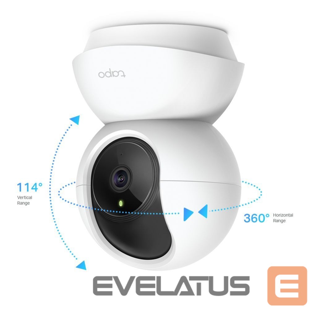 Internetinė kamera TP-Link Pan/Tilt Home Security Wi-Fi Camera Tapo C200 4mm/F/2.4, Privacy Mode, Sound and Light Alarm, Motion Detection and Notifications, H.264, Micro SD, Max. 128 GB