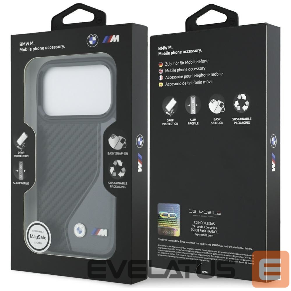 Kitos prekės BMW BMW M Carbon Logo MagSafe case for iPhone 17 Pro - graphite