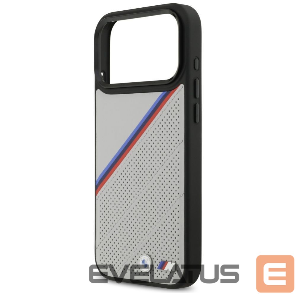 Kitos prekės BMW BMW M Tricolor Metal Logo MagSafe Case for iPhone 17 Pro Max - Gray