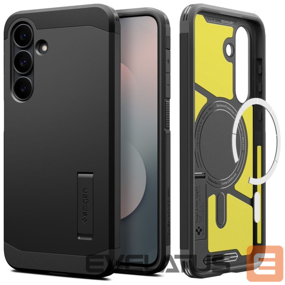 Kitos prekės Spigen Spigen Tough Armor Mag MagSafe Case for Samsung Galaxy S25 FE - Black and Yellow