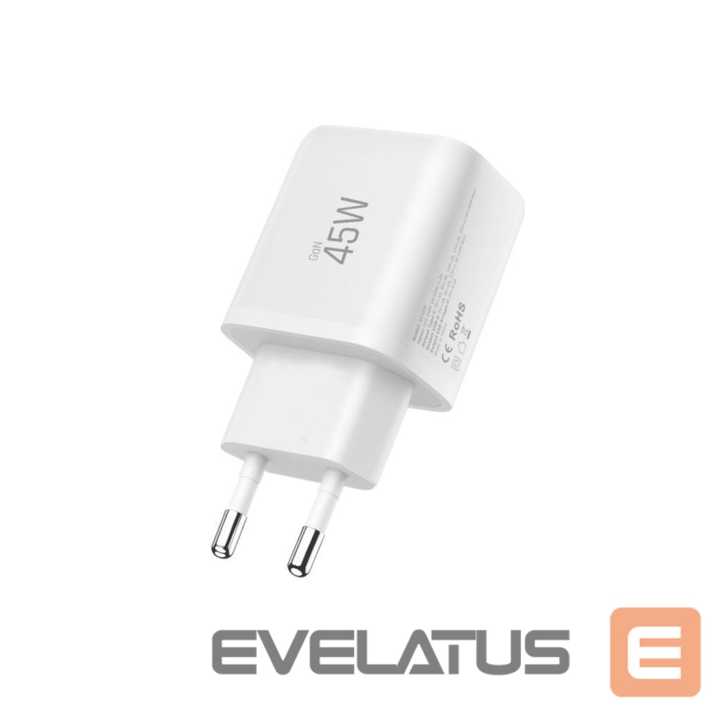 Kitos prekės Tech-Protect Tech-Protect NCA45W-GAN 2-Port USB-C / USB-A 45W Wall Charger - White