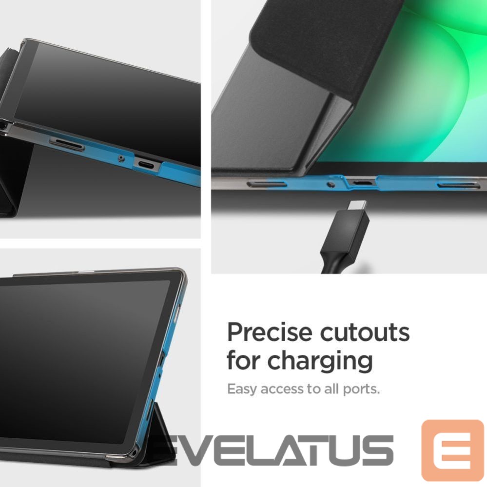 Kitos prekės Spigen Spigen Smart Fold Case for Samsung Galaxy Tab A9+ / A11+ - Black