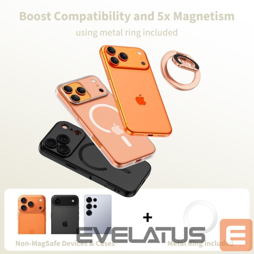 Kitos prekės Tech-Protect Tech-Protect MMR400 Lamano Magnetic Ring for Phone - Rose Gold