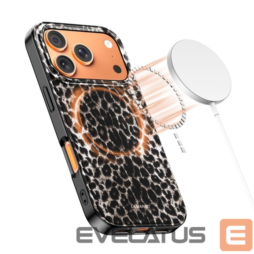 Kitos prekės Tech-Protect Tech-Protect Lamano MagSafe case for iPhone 17 Pro Max - black and brown